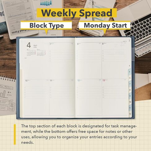 نولتي أكسس A5-1 مخطط أسبوعي 2025، الطبعة اليابانية، برتقالي in Kuwait