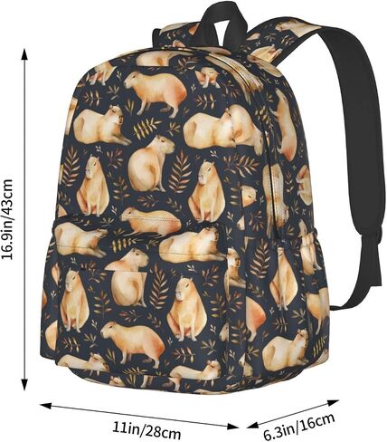 Capybara Backpack Book Bags Lightweight Casual Laptop Backpacks Travel Daypack For Man Woman in Saudi Arabia