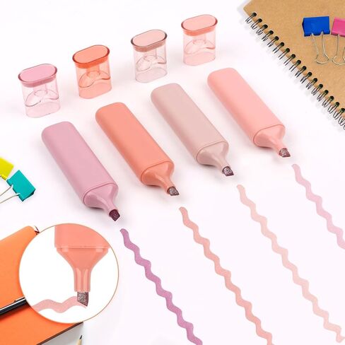 4pcs Glitter Highlighters, 4.45x0.98in Nebula Glitter Highlighter Markers Sparkly Highlighters School Classroom Supplies for Men Women And Kids(Pink) in Saudi Arabia