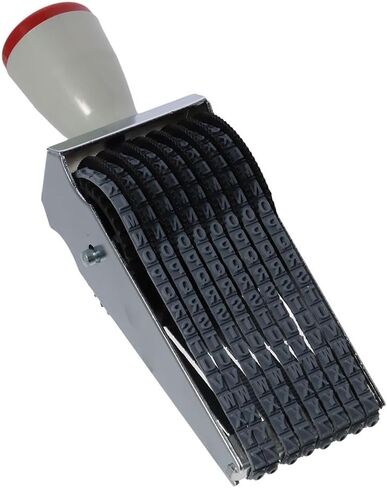 8 or 12 Digit English Alphabet Number Symbol Rolling Wheel Stamp,Adjustable Stamp Multi- Functional Creative Stamp for Business(12 Digits) in Saudi Arabia