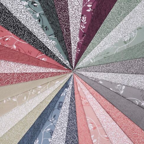 Mook Fabrics نسيج زهري فاخر [45 بوصة عرض] - خفيف الوزن، مادة قطنية 100% لخياطة اللحف، ولمسات ديكور المنزل | الفنون والحرف والخياطة، كرمة رذاذ البحر المقطوعة في الفناء in Kuwait