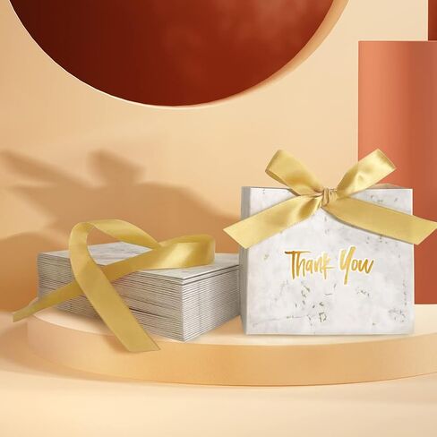 30Pack Small Thank You Gift Bags,Marble Pattern Party Favor Bags with Gold Bow Ribbon,4.5x1.8x3.Inches,Paper Bags for Birthday Wedding Bridesmaid Holiday Valentines Day (Black) in Kuwait