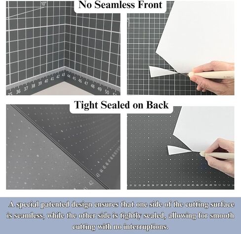 iMAT Flip Cutting Mat_Note A1 (Cm Version), 24"x36" (60x90 cm), Foldable, Ideal for Crafts, Paper Cutting, Large Leather and Cloth Projects, Sketching, Drawing (Ash Grey) in Saudi Arabia