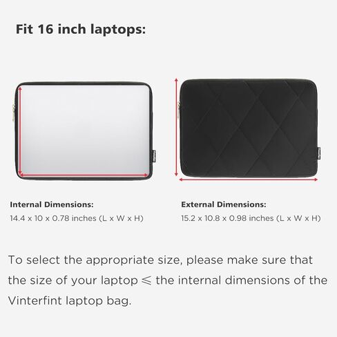 13 inch Laptop Sleeve Puffy Case for 13" MacBook Air M3/M2/M1-2018, MacBook Pro 13, 13.4" Dell XPS 13, 13" Latitude 5350/7320/7350, 13" ThinkPad X13/L13 Gen 5, HP Laptop Bag Cover, Grey in Kuwait