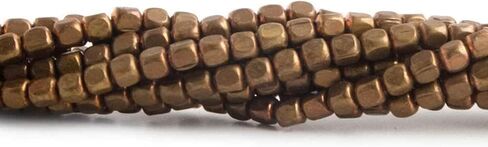 Beads of Cambay | 2mm Bright Copper Plain Round Beads | Jewelry Making Supplies | for Bracelet Necklace Earrings Anklet | DIY Charms | 8 inches 104pcs in Saudi Arabia