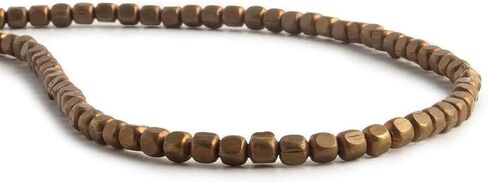 Beads of Cambay | 2mm Bright Copper Plain Round Beads | Jewelry Making Supplies | for Bracelet Necklace Earrings Anklet | DIY Charms | 8 inches 104pcs in Saudi Arabia