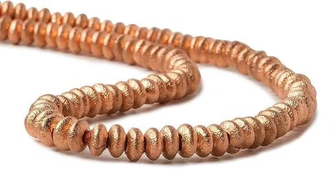Beads of Cambay | 2mm Bright Copper Plain Round Beads | Jewelry Making Supplies | for Bracelet Necklace Earrings Anklet | DIY Charms | 8 inches 104pcs in Saudi Arabia