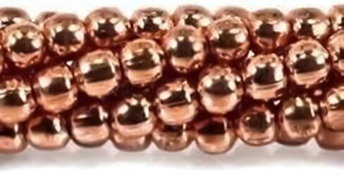 Beads of Cambay | 2mm Bright Copper Plain Round Beads | Jewelry Making Supplies | for Bracelet Necklace Earrings Anklet | DIY Charms | 8 inches 104pcs in Saudi Arabia