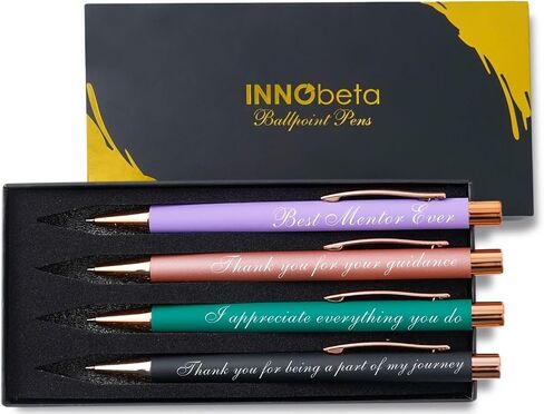 InnoBeta Mentor Gifts, Ballpoint Pen Set of 4, Gift Ideas for Mentor on Birthday, Christmas in Saudi Arabia
