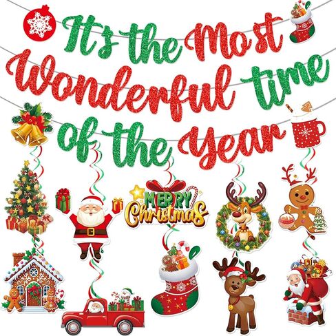 لافتة عيد الميلاد زينة حفلات عيد الميلاد إنها أروع وقت في السنة مع زينة عيد الميلاد المعلقة لديكورات عيد الميلاد المضحكة وديكورات العطلات in Kuwait