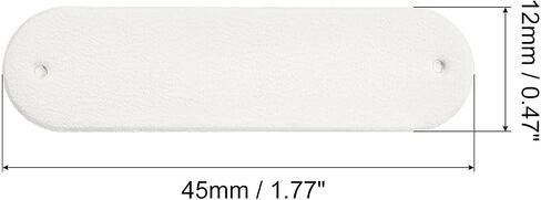 uxcell 100Pcs Handmade Leather Label, PU Leather Sewing Embossed Tag Embellishment Crochet Tags for Clothing Hat Scarves DIY (45x12mm, Brown) in Saudi Arabia