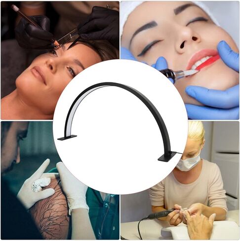 Nail Desk Lamp for Professionals, 35W Led Light for Nails, Aluminum Alloy Dimmable Half Moon Lamp for Lash Extensions Skincare in Kuwait