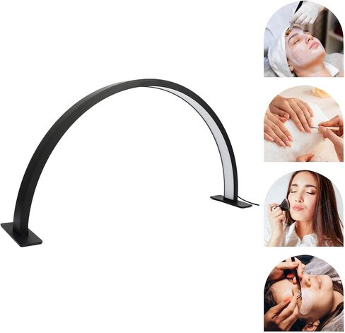 Nail Desk Lamp for Professionals, 35W Led Light for Nails, Aluminum Alloy Dimmable Half Moon Lamp for Lash Extensions Skincare in Kuwait
