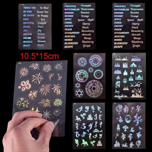 FineInno 48 Sheets Flower Stickers for Resin,Transparent Floral Stickers with Rose,Daisy, Maple Leaf for Epoxy Supplies,DIY Crafts Scrapbooking in Saudi Arabia