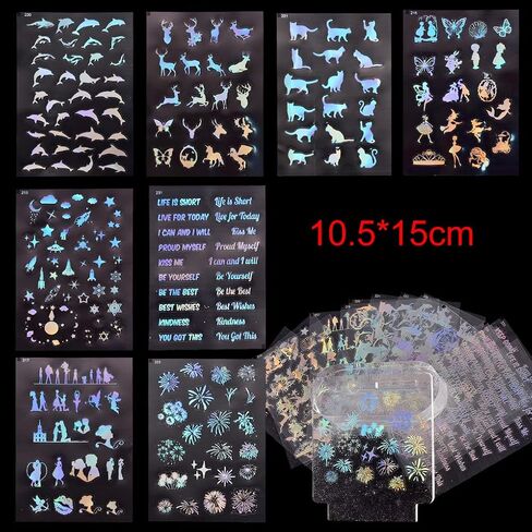 FineInno 48 Sheets Flower Stickers for Resin,Transparent Floral Stickers with Rose,Daisy, Maple Leaf for Epoxy Supplies,DIY Crafts Scrapbooking in Saudi Arabia