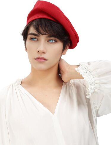KUOIN Medieval Beret Cap Renaissance Festival Cosplay Hat for Women Men in Saudi Arabia