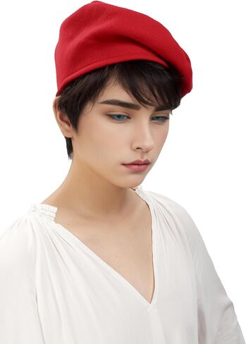 KUOIN Medieval Beret Cap Renaissance Festival Cosplay Hat for Women Men in Saudi Arabia