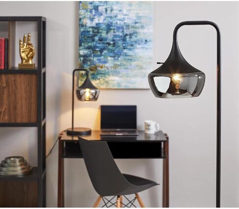 Adesso Home 2143-01 Contemporary Modern Floor Lamp from Eliza Collection in Black Finish, 18.00 inches in Saudi Arabia