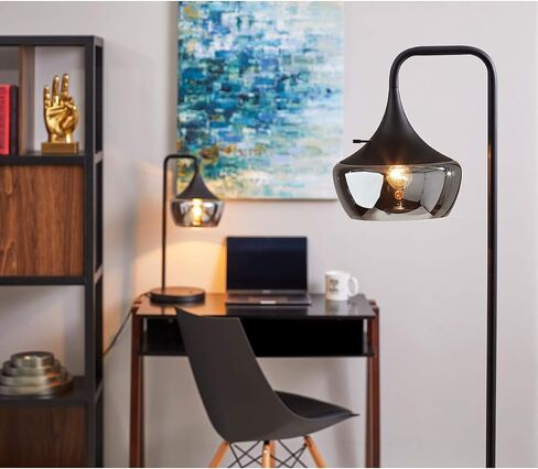 Adesso Home 2143-01 Contemporary Modern Floor Lamp from Eliza Collection in Black Finish, 18.00 inches in Saudi Arabia