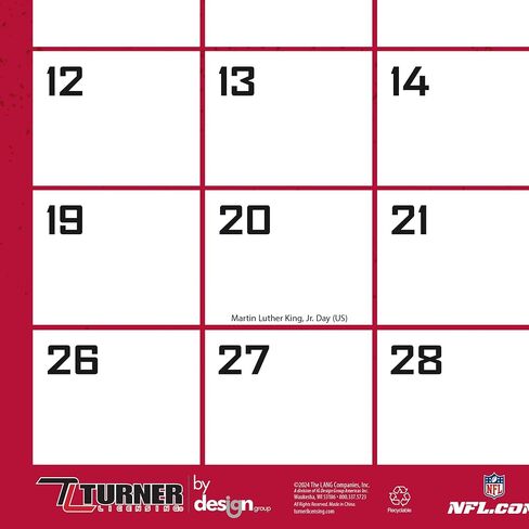 TURNER SPORTS San Francisco 49Ers 2025 22x17 Desk Calendar (25998061551) in Saudi Arabia