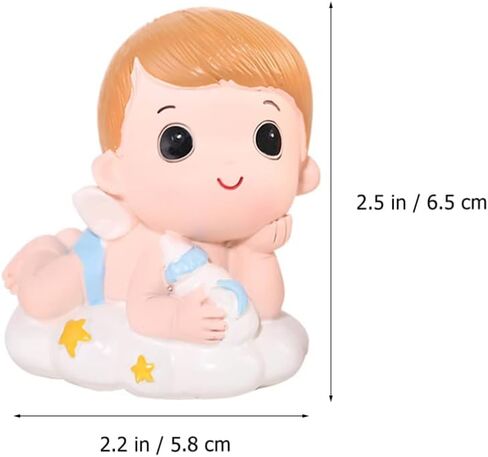 DOITOOL 2 Pcs Gender Reveal Cake Topper, Baby Boy and Girl Cake Decoration, Baby Figurine Cake Topper for Birthday Baby Shower Cake Decoration Gender Reveal Party Supplies in Saudi Arabia
