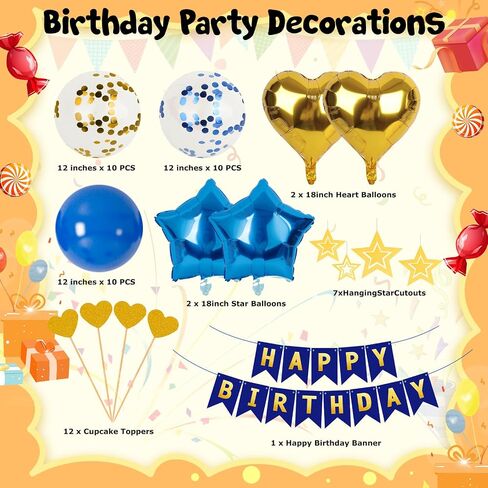 LovesTown Birthday Party Decorations, Happy Birthday Banner Rose Gold Confetti Balloons Hanging Swirls Fringe Curtain for Girls Women Birthday Party in Saudi Arabia