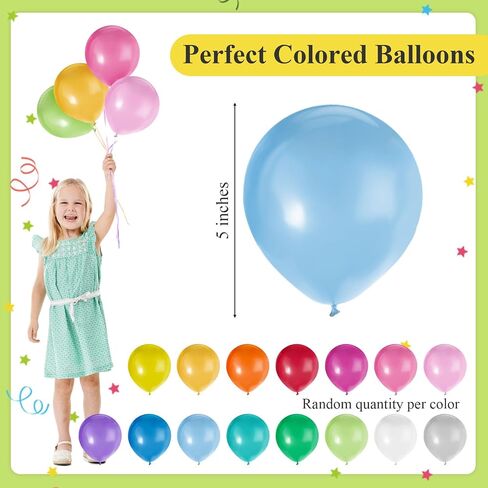 MCPINKY White Balloons，160 Pcs 5 Inch Matte White Balloons Latex Balloons for Balloon Garland Party Decoration Birthday Decoration Wedding in Saudi Arabia
