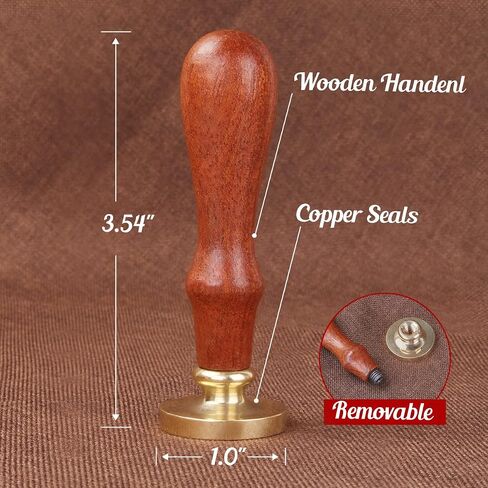 Tiger Wax Seal Stamp, WASOHLING Sealing Wax Stamps 30mm Retro Removable Brass Head with Wood Handle, Great for Wedding Party Christmas Envelopes Invitations Gift Wrap Decoration (Tiger) in Saudi Arabia
