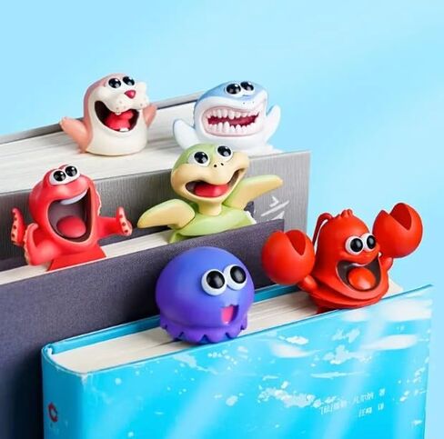 Funny Cartoon Bookmarks Animal Bookmarks for Kids Cute Wacky Bookmarks Ouch 3D Bookmarks Cute Animal Zoo Sea Creatures Cartoon (Octopus) in Saudi Arabia