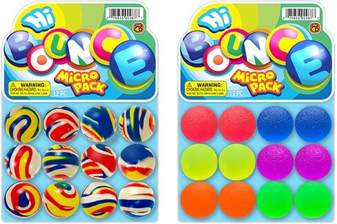 2CHILL Super Hi Bounce Bouncy Balls (12 Balls Assorted Style) JA-RU Small Toys Party Favors Racketball Kids Prize Giveaways Gift Toy Bouncy Balls for Kids Ball Gift Set. 967 in Kuwait