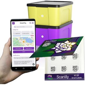 Smart QR Label System Using AI for Inventory and Organization (90 White 2cm Diameter Stickers)