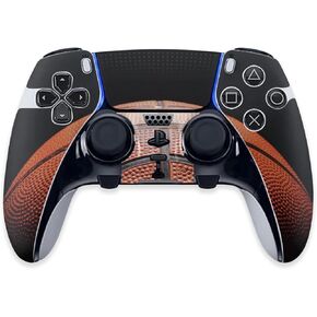 MightySkins Skin Compatible with PS5 DualSense Edge Controller - Basketball World | Protective, Durable, and Unique Vinyl Decal wrap Cover | Easy to Apply & Change Styles | Made in The USA