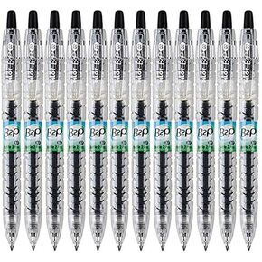 Pilot B2P Colors, Recycled Bottle 2 Pen, Retractable Gel Ink Rolling Ball Pens, G2 Ink, Fine Point, 0.7mm, Black Ink, 12 Count