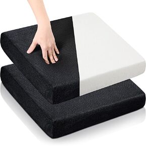 2 قطعة وسادة مقعد كبيرة من إسفنج الذاكرة مقاس 18 × 16 × 3 بوصة قابلة للتنفس وسادة كرسي مريحة للكرسي المتحرك مع غطاء قابل للغسل لمكتب السيارة والمكتب وتخفيف آلام الظهر وسادة العصعص (رمادي) in Kuwait