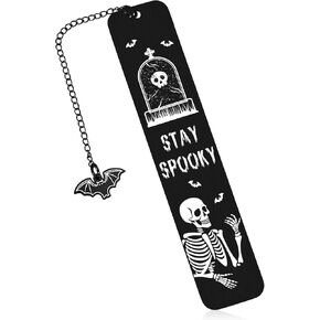 Spooky Bookmarks, Stocking Stuffers for Kids Adults, Horror Bookmark Gifts for Book Lovers, Scream Merch, Skeleton Bookmarks, Horror Gifts, Cool Gifts for Female Friend, Gothic Decor Book Accessories