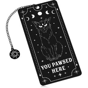 Valentines Day Gifts for Her Cat Lover Gifts for Women Men Dark Romantic Cat Bookmarks for Women Birthday Gifts for Adult Goth Bookmark for Horror Book Lovers Cute Cat Book Accessory for Reading Women