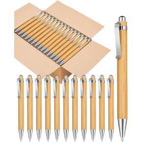 100pcs Bamboo Pens Bulk Wooden Bamboo Pens Engraving Wooden Ballpoint Pen Customizable Gift Pen Bulk