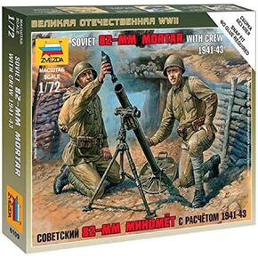 Zvezda Models Soviet 82mm Mortar + Crew