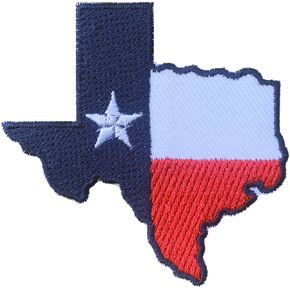 Texas Flag Iron On Patches, Cute Decor Patches for Dress Backpacks Clothes Pants Jeans Hats, Embroidery Applique DIY Accessory