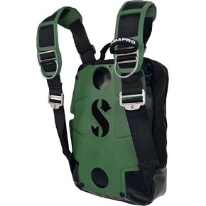 SCUBAPRO S-Tek Laptop Backpack, Made of Durable Cordura Fabric, Monprene® Back and Shoulder Pads, and Stainless Steel Buckles, Black