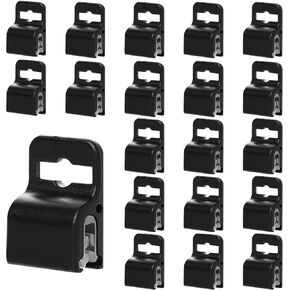 20 Pack Black Swipe Card Holder Gripper Card Holder Secure Badge Holder Clip Strong Plastic Clamps for Standard Thickness ID Badge Clip Smart Card or Swipe Card