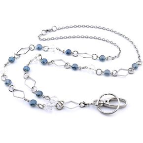 Badge Lanyards ID Necklaces ID Badge Holder hold ID card and keys for OL fashionable and beautiful, Stainless steel chain