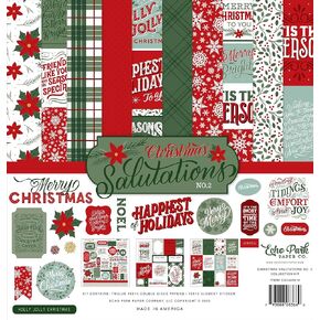 Echo Park Paper Echo Park Collection Kit 12"X12"-Christmas Salutations No. 2, Multicolor