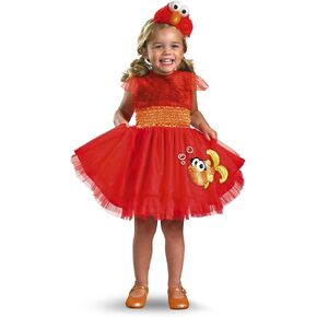 Sesame Street baby-girls Frilly Elmo Costume, Official Elmo Halloween OutfitChildren's Costume