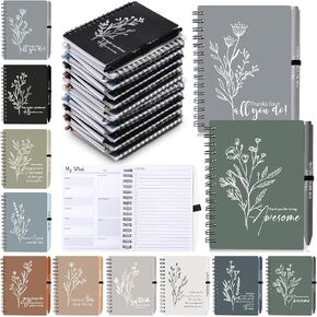 10 Set Employee Appreciation Notebooks Bulk with Pen Inspirational Spiral Undated Weekly Planners Christmas Aesthetic A6 Undated to Do List Notepad for Teachers Coworkers Team Volunteer