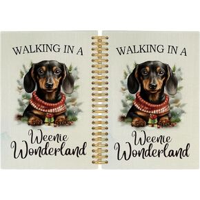 Vintage Merry Christmas Tree Journal Notebook - Retro Rustic Christmas Winter Notebooks College Ruled for Work School, Gifts for Women, Office Supplies, Hardcover Spiral Notebook 5.5"x8.3"