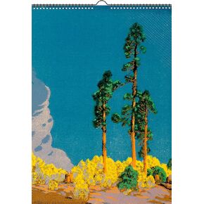 2025 Wall Calendar [13 pages 8"x12"] Impressionism Lanscapes by Gustave Baumann Vintage Retro Posters Modern Museum Art