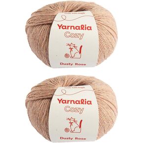 Cozy Yarn - Worsted Weight | Ultra-Soft | Fully Composed of Baby Alpaca | Easy Care (2-Pack, 100g/219yd Each) (Shadow)