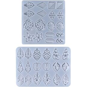 Leaf Flowers Earring Resin Molds,Small Silicone Earring Molds for Epoxy Resin,Earring Jewelry Resin Casting Molds for Jewelry Making in Kuwait