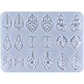 Leaf Flowers Earring Resin Molds,Small Silicone Earring Molds for Epoxy Resin,Earring Jewelry Resin Casting Molds for Jewelry Making